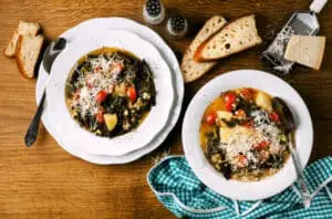 Barley Soup with Kale and Parmesan 650x428