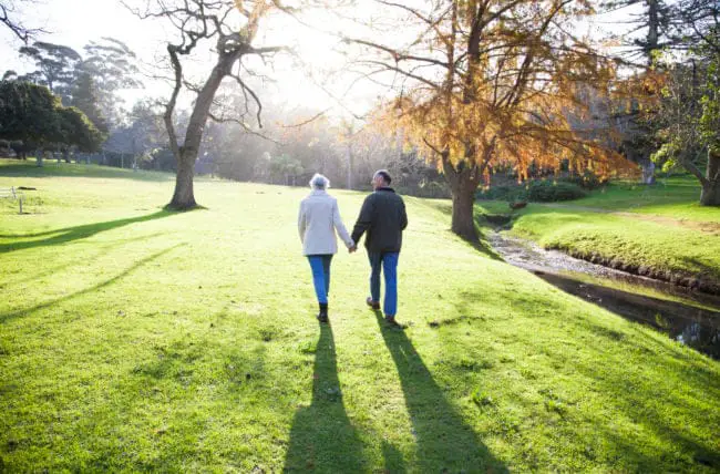 CouplesWalkingOutside