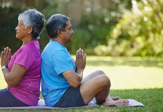 couple meditating