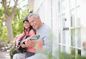 grandfatherandgranddaughtersinging